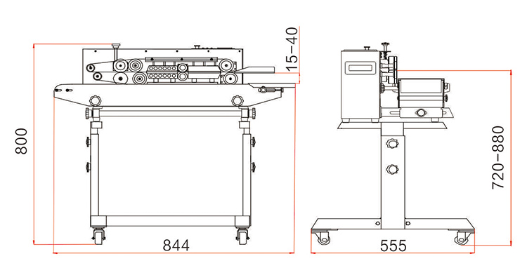 FRB-770III حجم آلة الختم Hualian